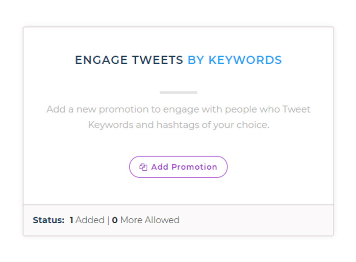 tweetfull create keyword Campaign
