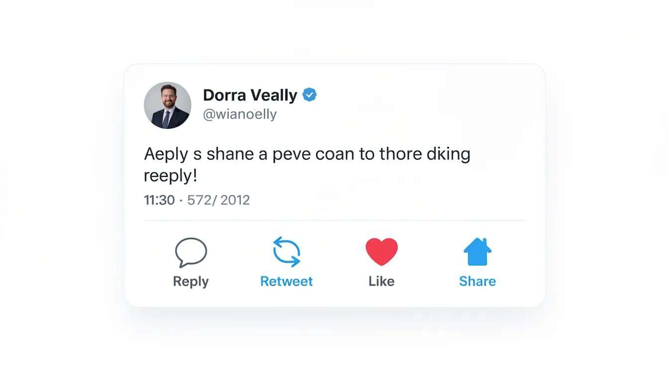 The image displays the Twitter interface featuring interaction buttons such as like, retweet, reply, and share icons, allowing users to engage with individual tweets. This layout is essential for Twitter users to interact with their followers and other users on the social media platform.