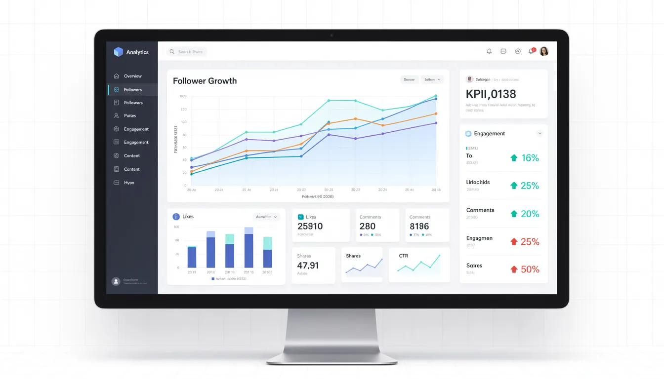 The image depicts an analytics dashboard showcasing follower growth trends and engagement metrics for a Twitter account, highlighting the real-time follower count, active followers, and valuable insights into follower data. This user-friendly tool provides a comprehensive overview of the account's performance, including metrics for tracking Twitter followers and identifying fake Twitter followers.