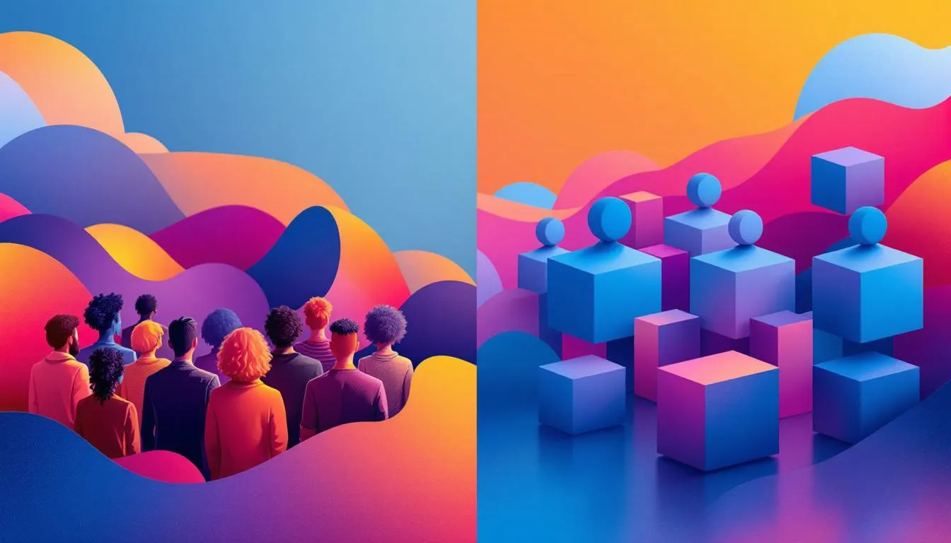 A visual warning against fake followers, depicting a comparison between real and fake accounts.