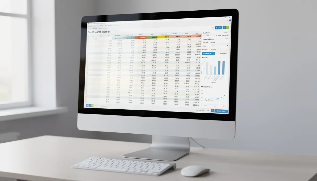 The image displays an organized spreadsheet on a computer monitor, showcasing neatly arranged data, likely related to a Twitter account's follower list, including columns for usernames, follower bios, and other key metrics. This structured layout suggests tools for analyzing and exporting Twitter followers, possibly for marketing or data collection purposes.