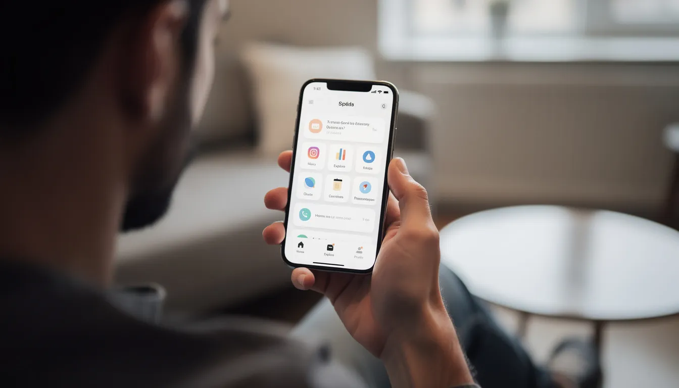 A person is intently scrolling through a mobile phone app interface, likely exploring social media platforms to engage with their audience and foster engagement. The screen displays various tweets and trending topics, suggesting a focus on current events and strategies for increasing follower growth.