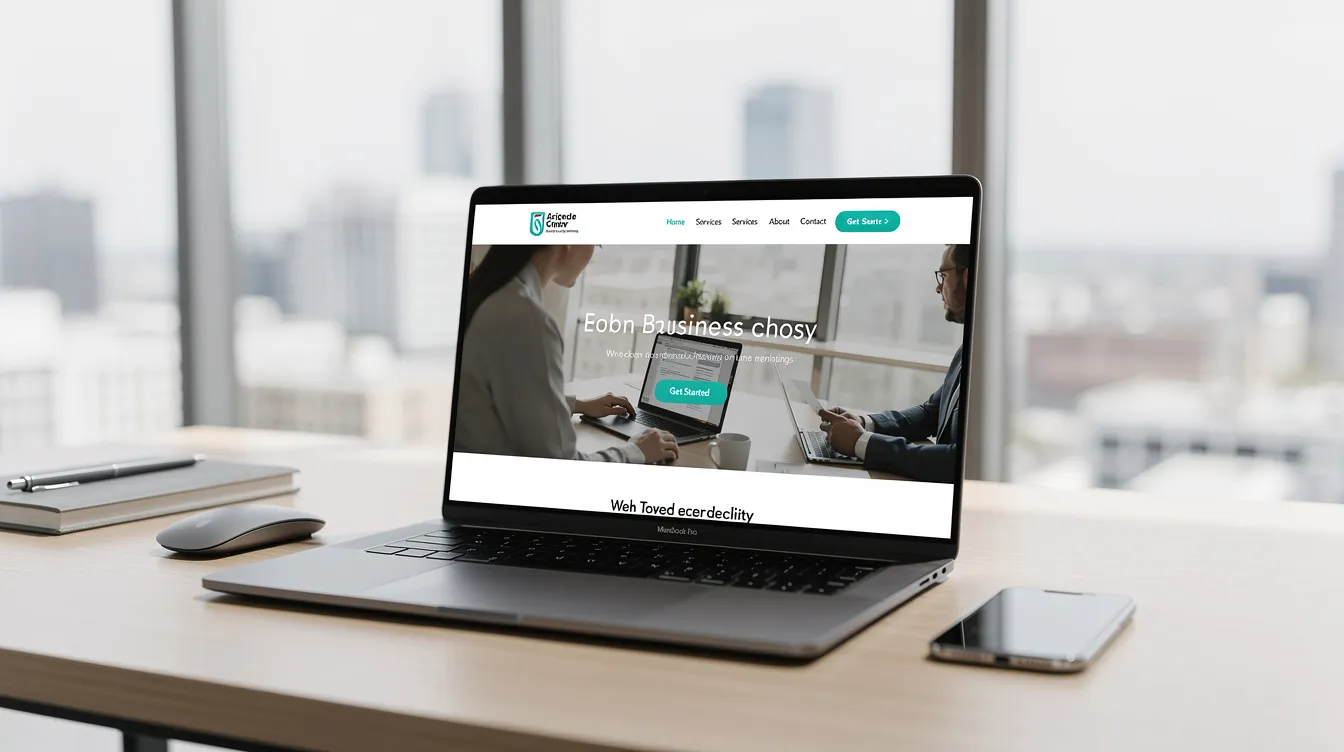 The image shows a laptop computer in a modern office setting, displaying a social media platform's website, featuring the iconic blue bird logo associated with Twitter, now known as X Corp. The sleek and contemporary workspace highlights a digital environment where user engagement and public conversation thrive.