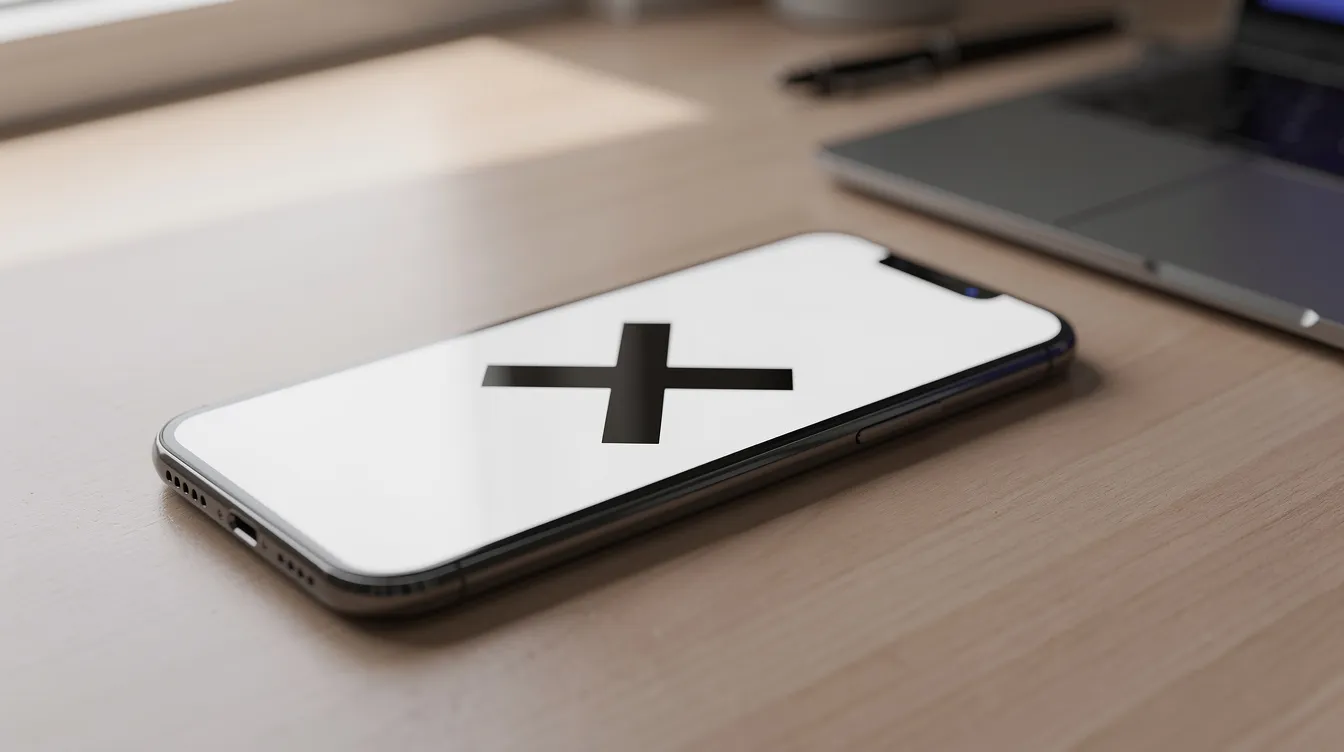A smartphone rests on a desk, showcasing the black X logo prominently on its screen, symbolizing a powerful social media app that connects users to live breaking news, trending topics, and diverse perspectives. This device serves as a gateway to explore conversations and engage with the world's leading voices in real time.